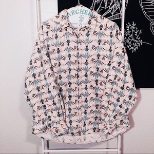 Vintage Columbia acorn flannel button up, L